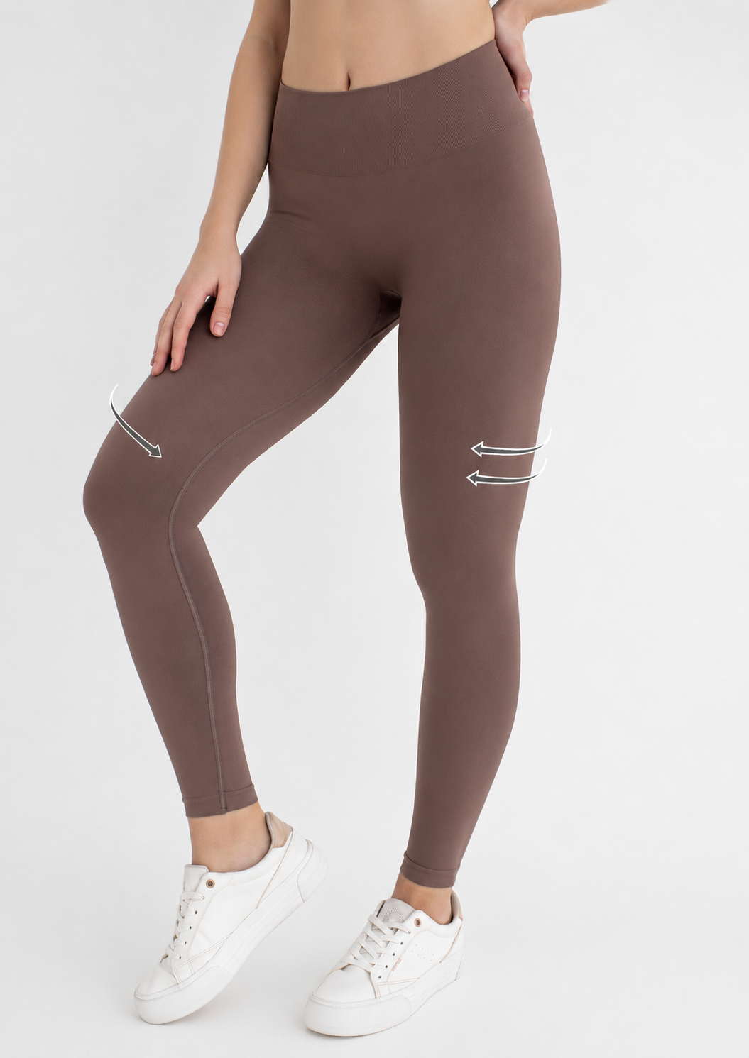 Legginsy sportowe z efektem push-up, poliamid