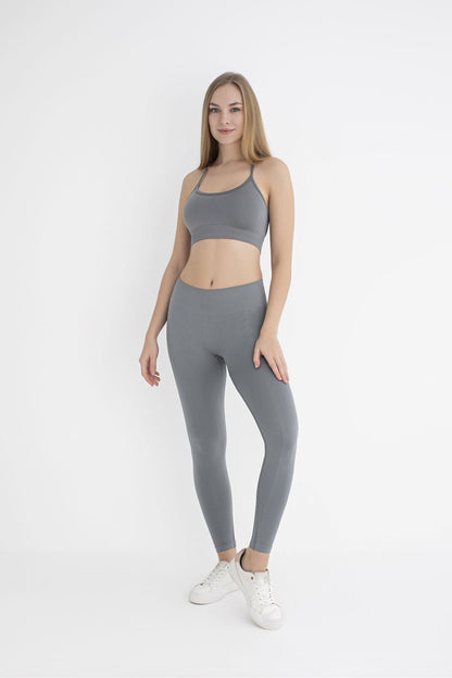 Legginsy sportowe z efektem push-up, poliamid