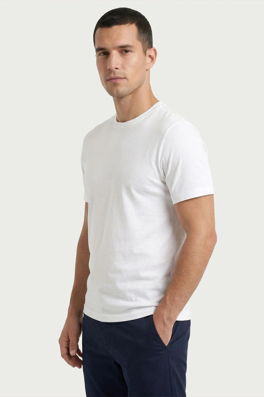 T-Shirt z dekoltem okrągłym, bambus